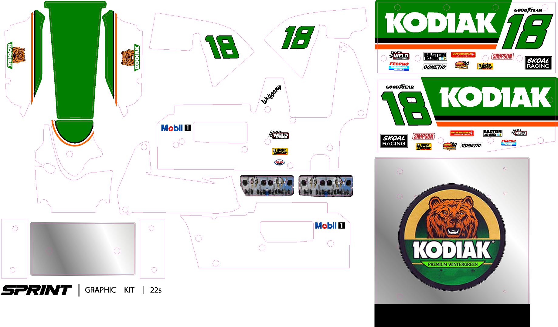 Doug Wolfgang 18 losi sprint car wrap 1988